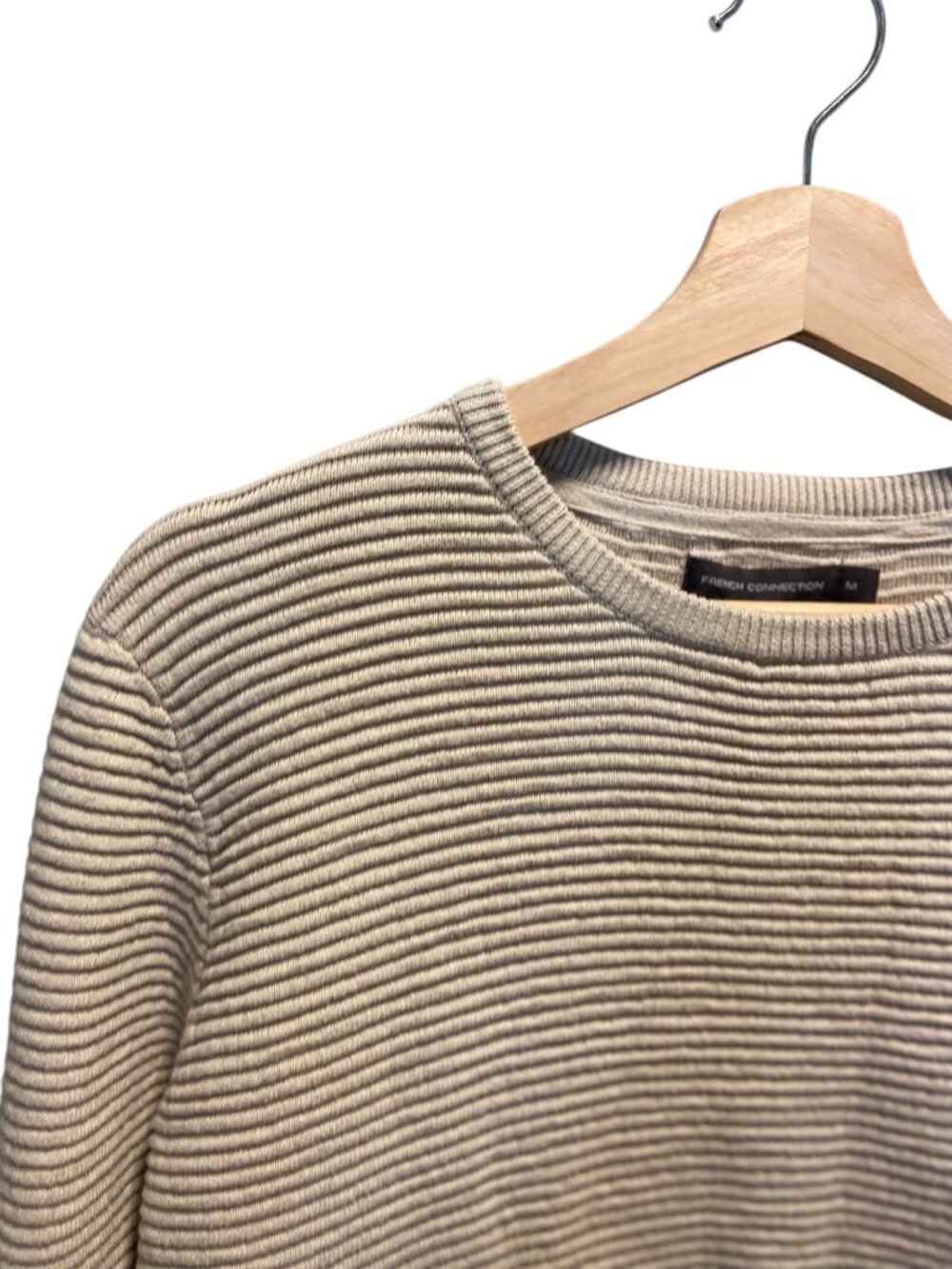 French Connection Beige Ribbed Sweater Neutral - Picture 8 of 13